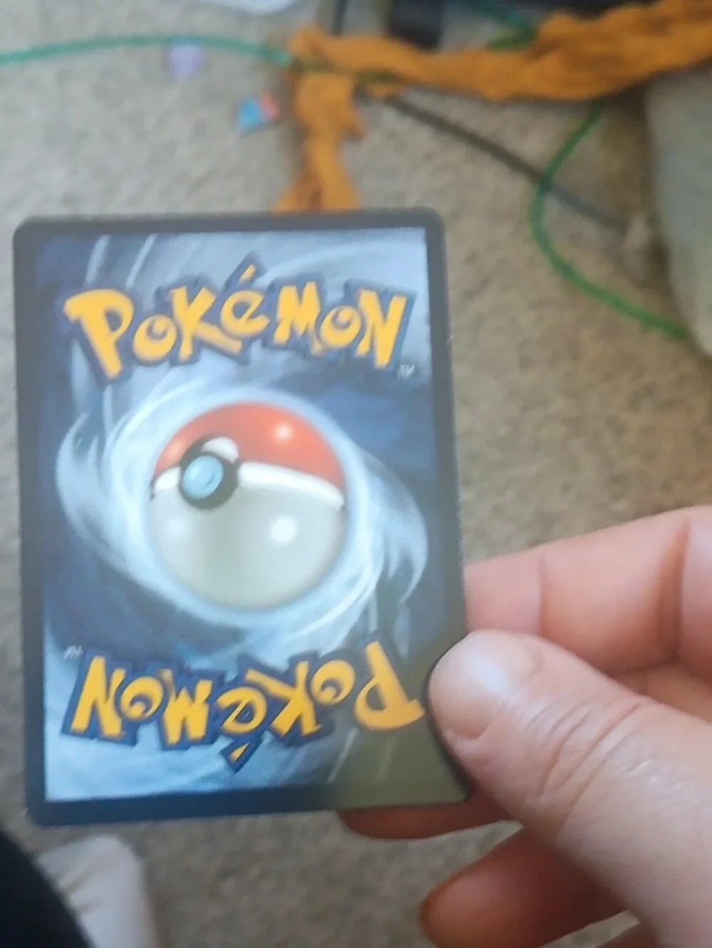 Pokemon V Holofoil Card - Green, Gold, Black Artwork